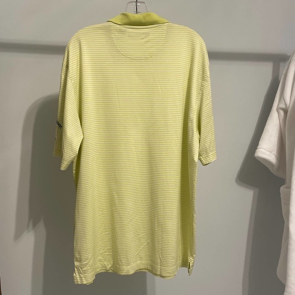 Oxford Golf Super Dry 100% Cotton Green & White Stripe Large Pre-owned - Picture 4 of 6